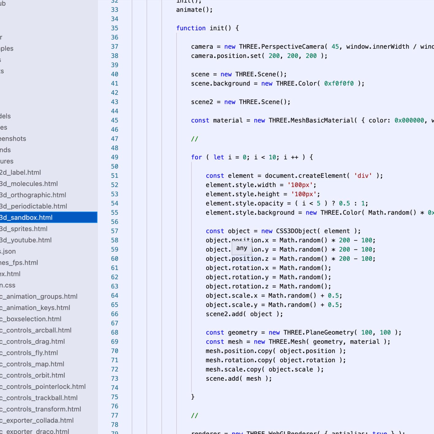 Background code in Visual Studio code editor
